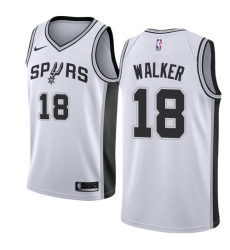 Men's Nike San Antonio Spurs #18 Lonnie Walker Swingman White NBA Jersey - Association Edition