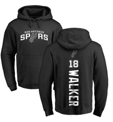 NBA Nike San Antonio Spurs #18 Lonnie Walker Black Backer Pullover Hoodie