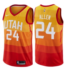 Women's Nike Utah Jazz #24 Grayson Allen Swingman Orange NBA Jersey - City Edition