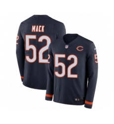 Youth Nike Chicago Bears #52 Khalil Mack Limited Navy Blue Therma Long Sleeve NFL Jersey
