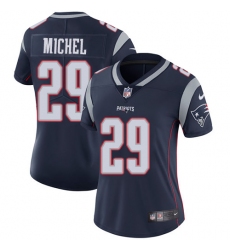 Women's Nike New England Patriots #29 Sony Michel Navy Blue Team Color Vapor Untouchable Limited Player NFL Jersey