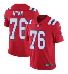 Men's Nike New England Patriots #76 Isaiah Wynn Red Alternate Vapor Untouchable Limited Player NFL Jersey