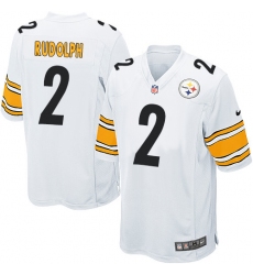 Men's Nike Pittsburgh Steelers #2 Mason Rudolph Game White NFL Jersey