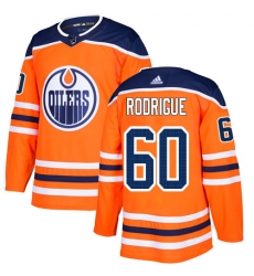 Youth Adidas Edmonton Oilers #60 Olivier Rodrigue Authentic Orange Home NHL Jersey