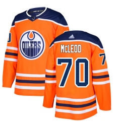 Men's Adidas Edmonton Oilers #70 Ryan McLeod Authentic Orange Home NHL Jersey