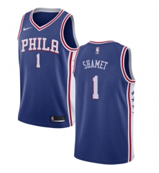 Youth Nike Philadelphia 76ers #1 Landry Shamet Swingman Blue NBA Jersey - Icon Edition