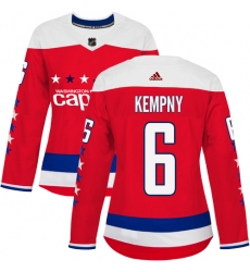 Women's Adidas Washington Capitals #6 Michal Kempny Authentic Red Alternate NHL Jersey