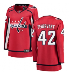 Women's Washington Capitals #42 Martin Fehervary Fanatics Branded Red Home Breakaway NHL Jersey
