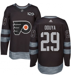Men's Adidas Philadelphia Flyers #29 Johnny Oduya Authentic Black 1917-2017 100th Anniversary NHL Jersey