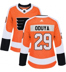 Women's Adidas Philadelphia Flyers #29 Johnny Oduya Premier Orange Home NHL Jersey
