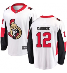 Men's Ottawa Senators #12 Marian Gaborik Fanatics Branded White Away Breakaway NHL Jersey