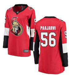 Women's Ottawa Senators #56 Magnus Paajarvi Fanatics Branded Red Home Breakaway NHL Jersey