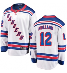 Youth New York Rangers #12 Peter Holland Fanatics Branded White Away Breakaway NHL Jersey