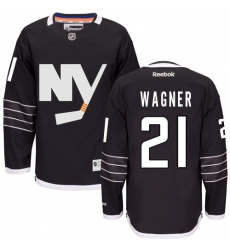 Men's Reebok New York Islanders #21 Chris Wagner Authentic Black Third NHL Jersey
