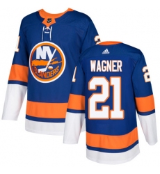 Youth Adidas New York Islanders #21 Chris Wagner Premier Royal Blue Home NHL Jersey
