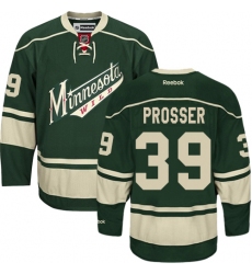 Youth Reebok Minnesota Wild #39 Nate Prosser Authentic Green Third NHL Jersey