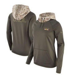 Women's Kansas City Chiefs Nike Olive Salute to Service Performance Pullover Hoodie