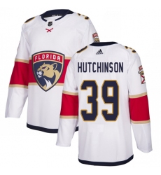 Youth Adidas Florida Panthers #39 Michael Hutchinson Authentic White Away NHL Jersey
