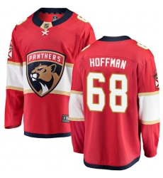 Men's Florida Panthers #68 Mike Hoffman Authentic Red Home Fanatics Branded Breakaway NHL Jersey
