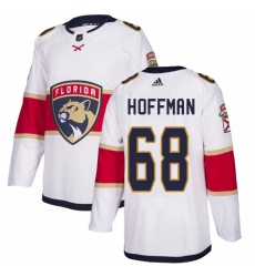 Youth Adidas Florida Panthers #68 Mike Hoffman Authentic White Away NHL Jersey