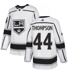 Men's Adidas Los Angeles Kings #44 Nate Thompson Authentic White Away NHL Jersey