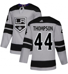 Youth Adidas Los Angeles Kings #44 Nate Thompson Authentic Gray Alternate NHL Jersey