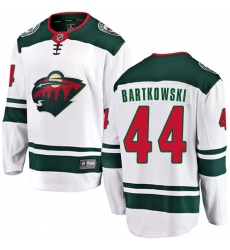 Men's Minnesota Wild #44 Matt Bartkowski Authentic White Away Fanatics Branded Breakaway NHL Jersey