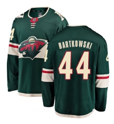 Youth Minnesota Wild #44 Matt Bartkowski Authentic Green Home Fanatics Branded Breakaway NHL Jersey