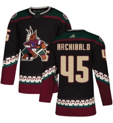 Men's Adidas Arizona Coyotes #45 Josh Archibald Premier Black Alternate NHL Jersey