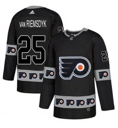 Men's Adidas Philadelphia Flyers #25 James Van Riemsdyk Authentic Black Team Logo Fashion NHL Jersey