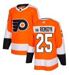 Men's Adidas Philadelphia Flyers #25 James Van Riemsdyk Premier Orange Home NHL Jersey