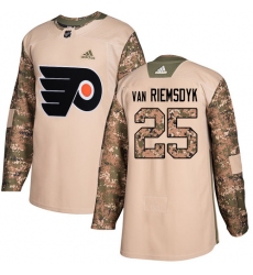 Youth Adidas Philadelphia Flyers #25 James Van Riemsdyk Authentic Camo Veterans Day Practice NHL Jersey