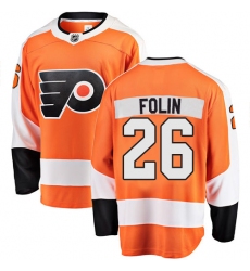 Men's Philadelphia Flyers #26 Christian Folin Fanatics Branded Orange Home Breakaway NHL Jersey