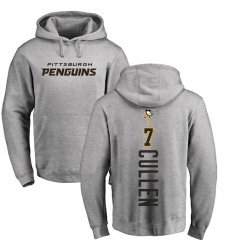 NHL Adidas Pittsburgh Penguins #7 Matt Cullen Ash Backer Pullover Hoodie