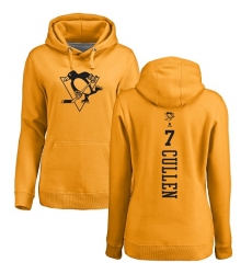 NHL Women's Adidas Pittsburgh Penguins #7 Matt Cullen Gold One Color Backer Pullover Hoodie