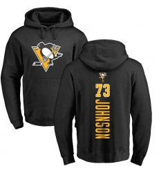 NHL Adidas Pittsburgh Penguins #73 Jack Johnson Black Backer Pullover Hoodie