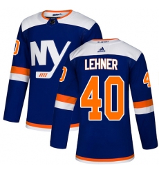 Men's Adidas New York Islanders #40 Robin Lehner Premier Blue Alternate NHL Jersey