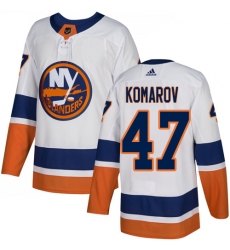 Youth Adidas New York Islanders #47 Leo Komarov Premier Green Salute to Service NHL Jersey