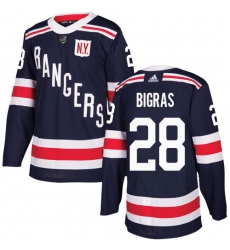 Men's Adidas New York Rangers #28 Chris Bigras Authentic Navy Blue 2018 Winter Classic NHL Jersey
