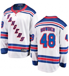 Men's New York Rangers #48 Brett Howden Fanatics Branded White Away Breakaway NHL Jersey