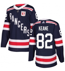 Youth Adidas New York Rangers #82 Joey Keane Authentic Navy Blue 2018 Winter Classic NHL Jersey