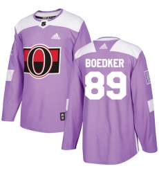 Men's Adidas Ottawa Senators #89 Mikkel Boedker Authentic Purple Fights Cancer Practice NHL Jersey