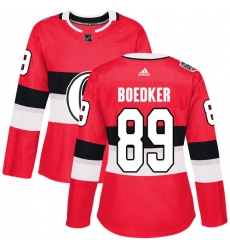 Women's Adidas Ottawa Senators #89 Mikkel Boedker Authentic Red 2017 100 Classic NHL Jersey