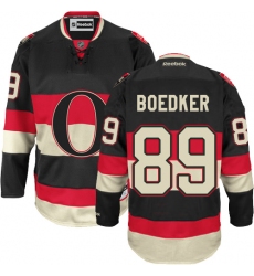Women's Reebok Ottawa Senators #89 Mikkel Boedker Authentic Black Third NHL Jersey
