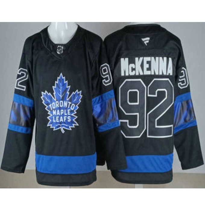 Men's Toronto Maple Leafs #92 Gavin McKenna Black Alternate Authentic Jersey