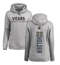 NHL Women's Adidas Vegas Golden Knights #22 Nick Holden Gray Backer Pullover Hoodie