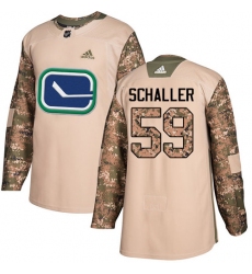 Youth Adidas Vancouver Canucks #59 Tim Schaller Authentic Camo Veterans Day Practice NHL Jersey