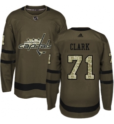 Men's Adidas Washington Capitals #71 Kody Clark Authentic Black Team Logo Fashion NHL Jersey