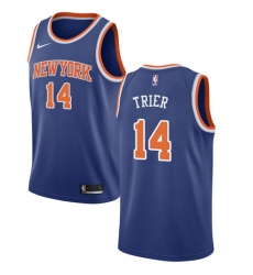 Youth Nike New York Knicks #14 Allonzo Trier Swingman Royal Blue NBA Jersey - Icon Edition