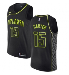 Youth Nike Atlanta Hawks #15 Vince Carter Swingman Black NBA Jersey - City Edition